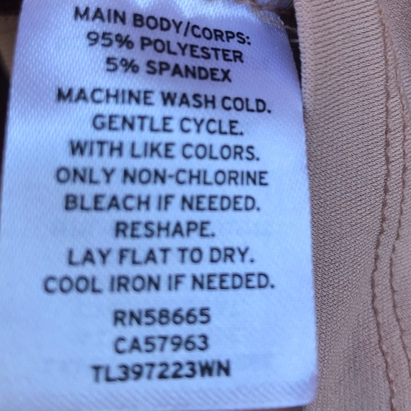 LEITH 3X Tan Tank Top Slinky Sexy Layer Crop Shelf Bra Liner Pullover Taupe - Picture 2 of 5